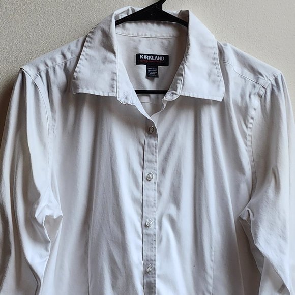 Kirkland Signature White Button Down Shirt Size Large - Picture 7 of 16